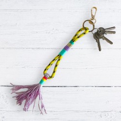 Schlüsselanhänger Multi wrap tassel yellow