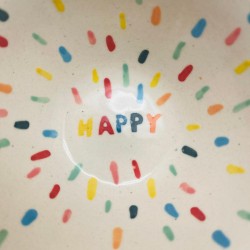 Müslischale scallop Keramik Happy