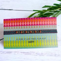 Armband Woven Tape redgold ricrac