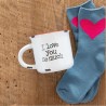 Geschenkset Tasse & Socken White I Love You