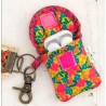 Ear Bud Case Pink Neon Grn