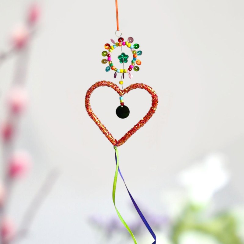 Dekoration Funkel red copper heart Ornament