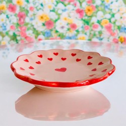 Teller Keramik Heart with hearts
