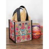 Recycled Tasche S Happy Bag Teal Folk Flower