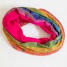 Boho Bandeau Fleece Stirnband Rainbow