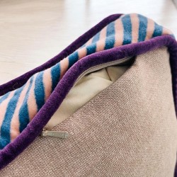 Kissenhülle Box Velvet Leo viola 40405