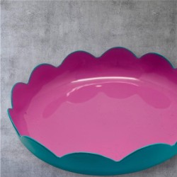 Dekoschale Wave Turquoise Rosa