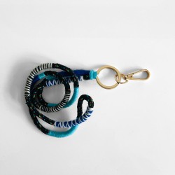 Schlüsselband/ Lanyard Multi wrap 23 blue black