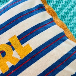 Kissenhülle Velvet Pinstripe Supergirl 3060