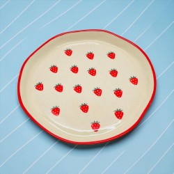Teller Keramik strawberry