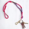 Schlüsselband/ Lanyard Wrap + Beads Pink