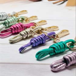 Schlüsselband knots metallic smaragd