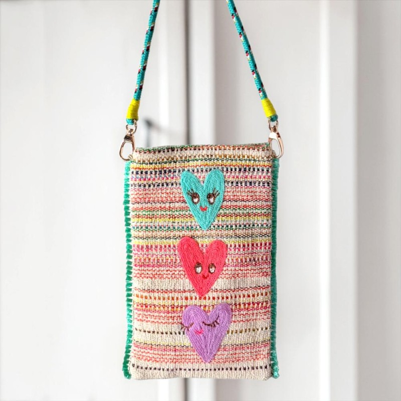 Handytäschchen 3 smiley hearts