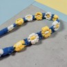 Schlüsselband/ Handyhalter Flower Makrame blue