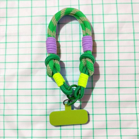 Schlüsselband/ Handyband Woven Diagonal green