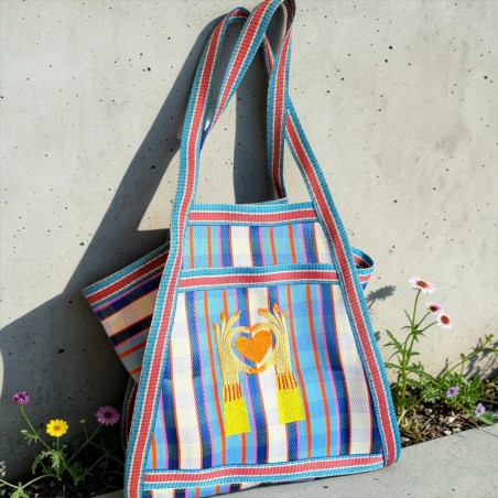 Shopper triangle recycled plastic Lovehands