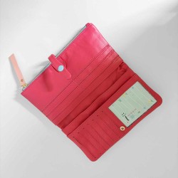 Portemonnaie Leder Stripe HK ltblue