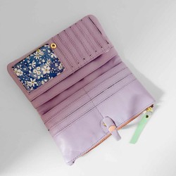 Portemonnaie Leder Stripe HK apricot