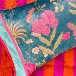 Kissenhülle Velvet Oriental Shine flower border 3060