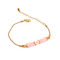 Armband Bead Raute rose