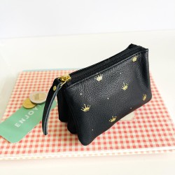 Portemonnaie Mini 3er Leder Crown