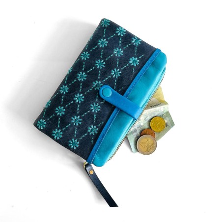 Portemonnaie Leder buffalo sm folded vintageblue
