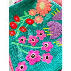 Täschchen zip Flowergarden mint