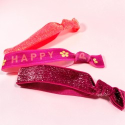 Haargummi/ Armband soft words happy