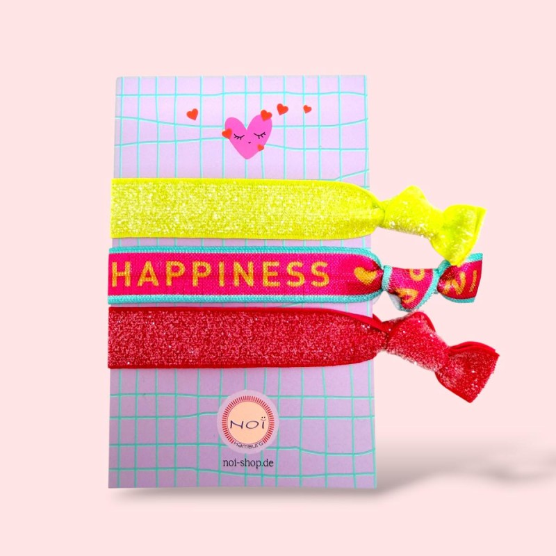 Haargummi/ Armband soft words Happiness