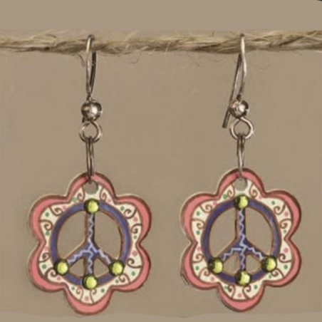 Ohrringe- Painted Metal Flower