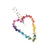 Dekoration Funkel Heart rainbow 9x12