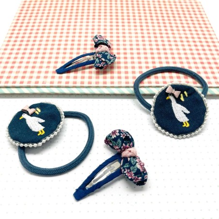 Haarclip-Haargummi Quak Set2