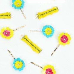 Haarspange yellow leaves- SALE