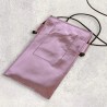 Handytäschchen Leder Basic pinkmetallic