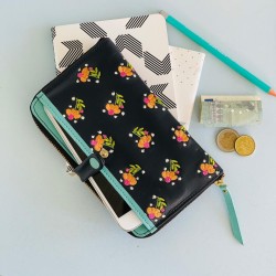Portemonnaie smartwallet Flowerdot navy