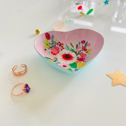Herzschale Herz folk heart flower ltpink