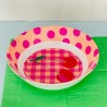 Flache Schale/ Teller Melamin Dots