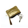 Portemonnaie Mini Zip Cardholder Metallic gold