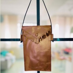 Handytäschchen Leder Basic copper metallic