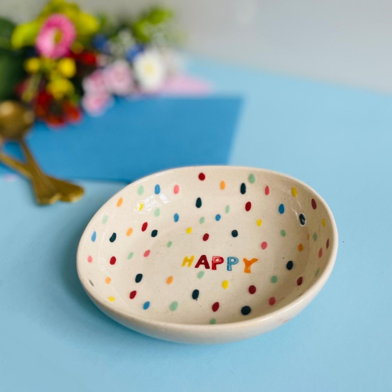 Teller Keramik S Happy dots