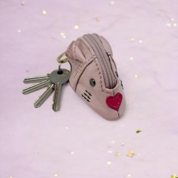 Schlüsseltäschchen Cashmouse Leder ltpink hearts