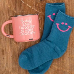 Geschenkset Tasse & Socken coral today