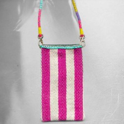 Handytäschchen Stripe pink