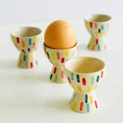 Eierbecher Keramik Dots