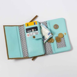 Portemonnaie Leder Patchouli Leena olive