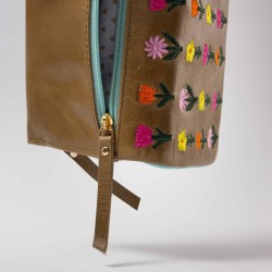 Portemonnaie Leder Patchouli Leena olive