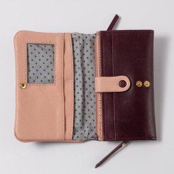 Portemonnaie Leder Patchouli Leena plum