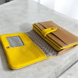Portemonnaie Leder Patchouli Leena sand