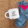 Geschenkset Tasse & Socken White I Love You