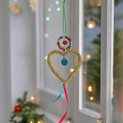 Dekoration Funkel gold heart Ornament